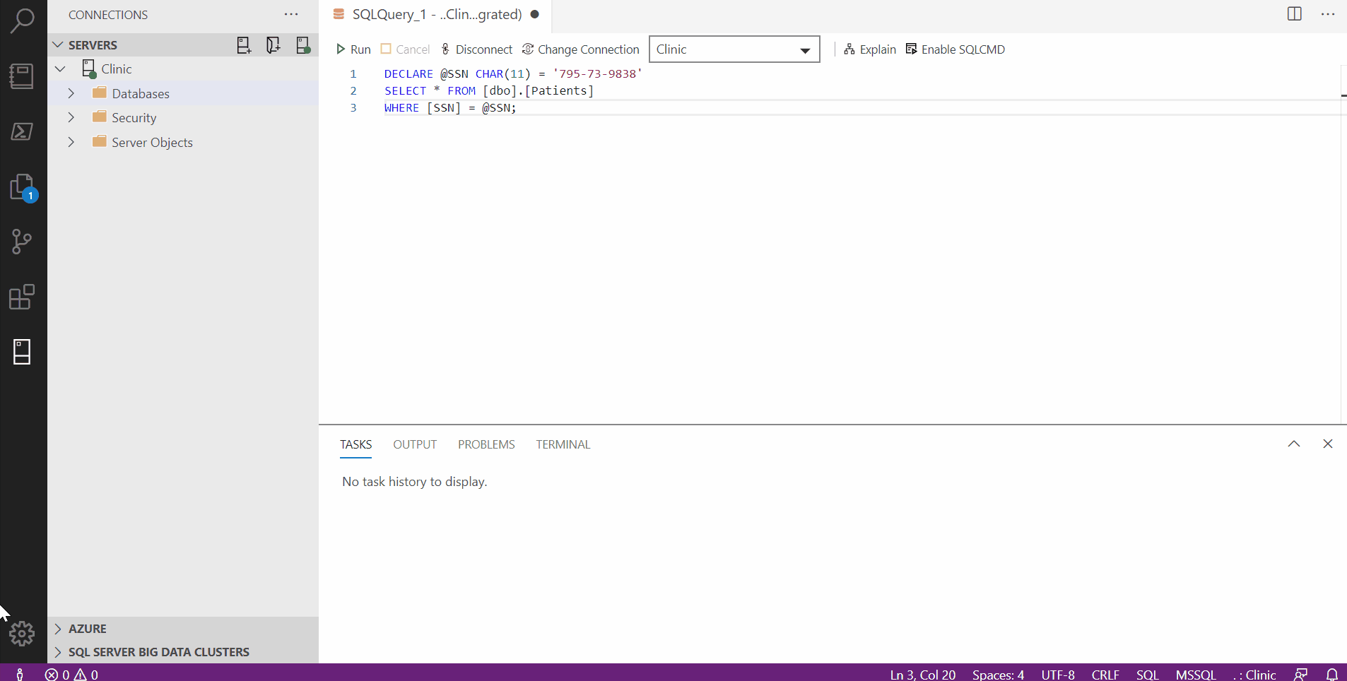Added support for Parameterization for Always Encrypted.
