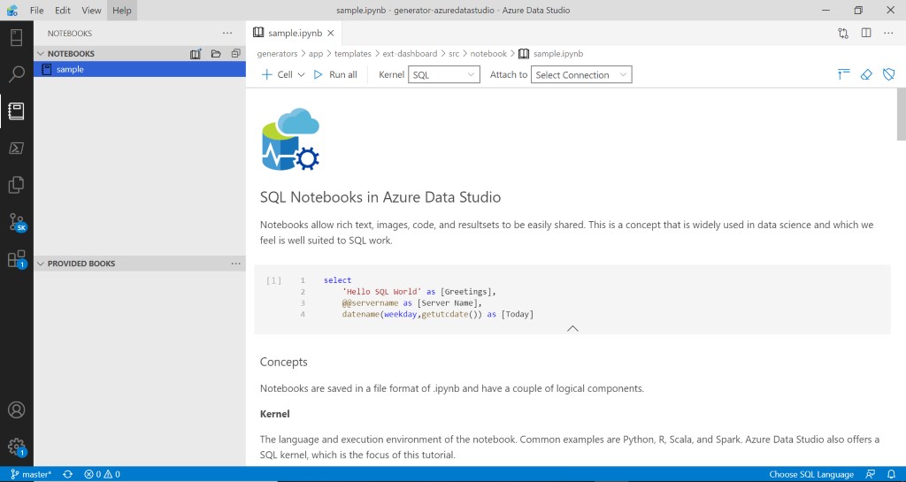 Jupyter Notebooks in Azure Data Studio