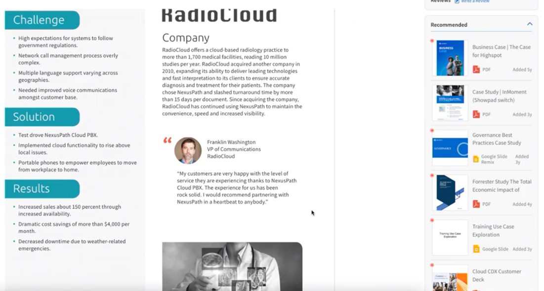 Radio cloud webpage