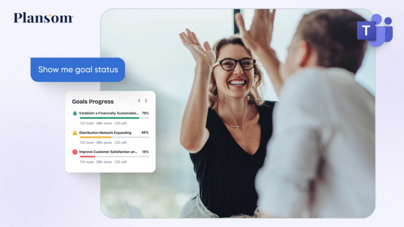 Two people high fiving