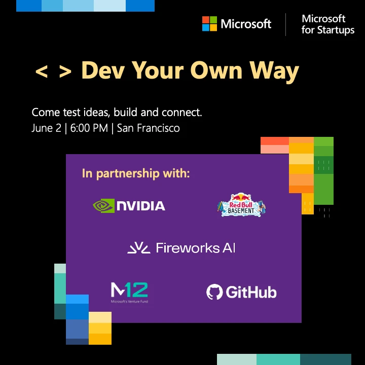 event image featuring logos of Nvidia, Red Bull, Fireworks AI, M12 and Github