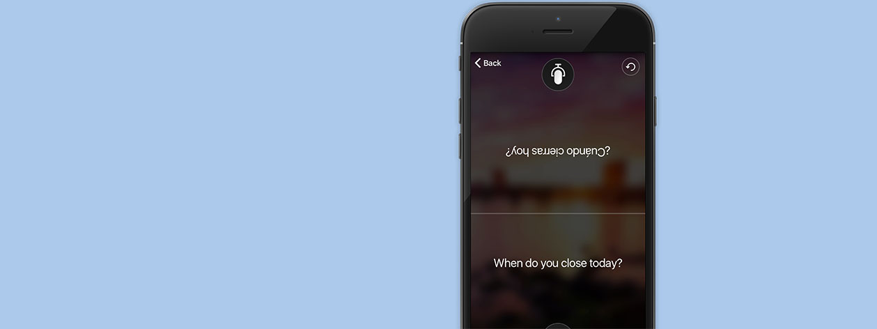 Translator app delad skärm-funktionen