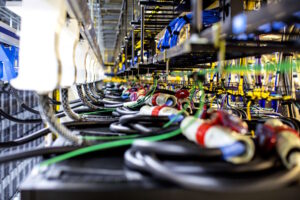 The view from inside a Microsoft datacenter server farm.