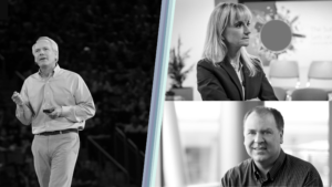 DelBene, D’Hers, and DuBois appear in photos that have been joined together in a collage.