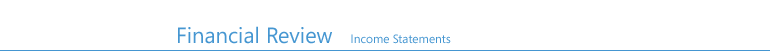 Financial Review - Income Statements