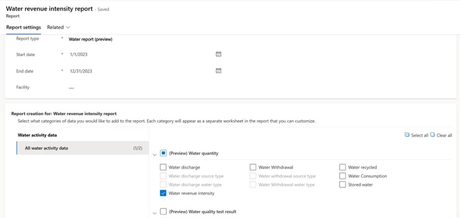 水収益原単位レポート。