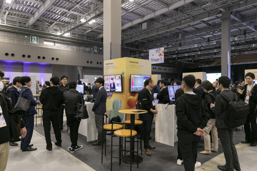 A group of people in a room