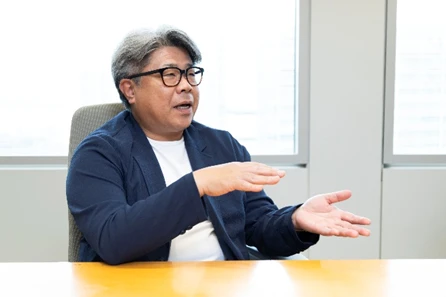 A man sitting at a table