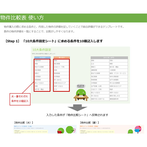 ベストが分かる! SUUMO 式 物件比較テンプレート 画面スライド-5