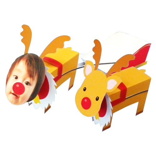 ペーパー クラフト (トナカイ) 画像スライド-1