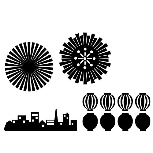 影絵 (花火) 画像スライド-2