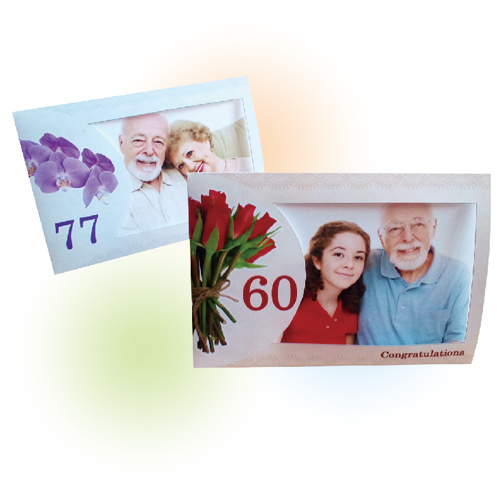 フォト フレーム付 メッセージ カード (長寿祝い/還暦・喜寿・米寿など) 画像スライド-1