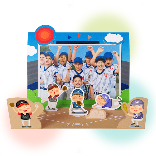 フォト フレーム (ポップアップ型・野球) 画像スライド-1
